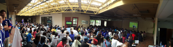 2 JAPAN vs GREECE public viewing in Vancouver panorama