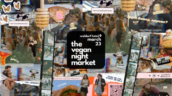 ビーガン・ナイト・マーケット(The Vegan Night Market)2023 @ 駐車場 / The Waldorf Hotel 内 | Vancouver | British Columbia | カナダ