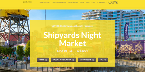 シップヤーズナイトマーケット(Shipyards Night Market)2024 @ Shipbuilder's Square | North Vancouver | British Columbia | カナダ
