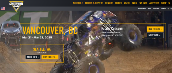 モンスター・ジャム(Monster Jam)2025 @ Pacific Coliseum at the PNE | Vancouver | British Columbia | カナダ