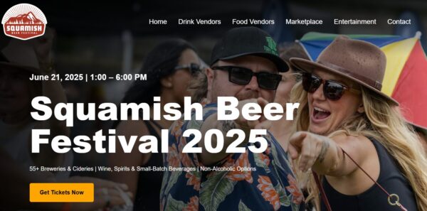 スコーミッシュ・ビア・フェスティバル(Squamish Beer Festival) 2025 @ Loggers Sports Grounds, Squamish, BC