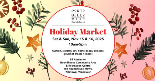 Portobello West Holiday Market 2025 @ Roundhouse Community Arts & Recreation