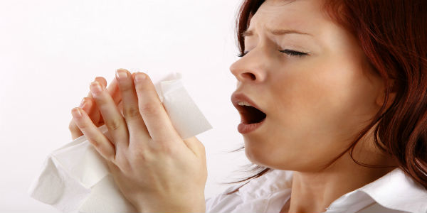 Sneezing-woman